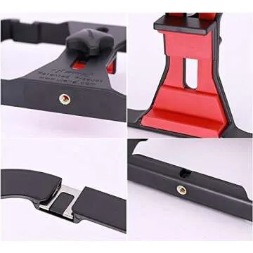 FocusFoto Smartphone Video Rig Camera Cage Mount Holder Stabilizer Handle Grip for 4~7 inch Mobile Cell Phone iPhone Filmmaking Professional Videomaker for iPhone Xs Max X 8 Plus Huawei P20 mate20 PRO