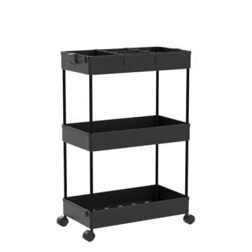 SPACELEAD 3 Tier Rolling Storage Cart with Wheels