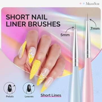 MelodySusie Nail Art Liner Brushes Set for Pro Nail Art