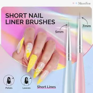MelodySusie Nail Art Liner Brushes Set for Pro Nail Art