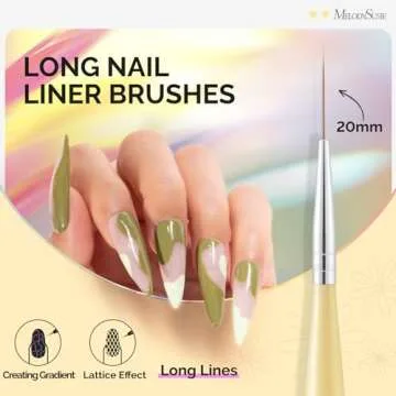 MelodySusie Nail Art Liner Brushes Set for Pro Nail Art