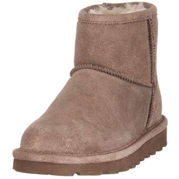 BEARPAW Women's Alyssa Earth Antique Glitter Size 9.5 | Women’s Ankle Boot | Women’s Slip On Boot | Comfortable Winter Boot
