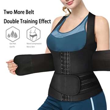 HOPLYNN Sauna Sweat Vest Waist Trainer for Women