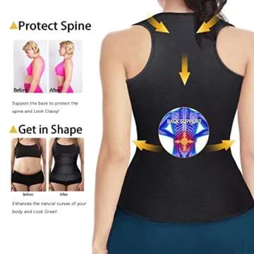 HOPLYNN Sauna Sweat Vest Waist Trainer for Women