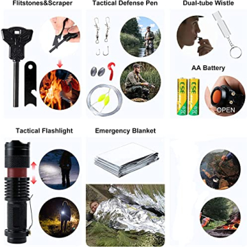 21 in 1 Survival Gear Kit for Outdoor Lovers