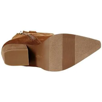 The Drop Women's Sandra Heeled Cowboy Boot Cognac, 13