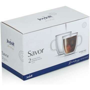 JoyJolt Savor Double Wall Insulated Glasses Set