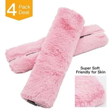 Premium 4Pack Seatbelt Covers for Kids - Soft & Stylish Cushions