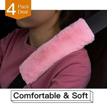 Comfortable 4Pack Seatbelt Covers for Kids and Adults