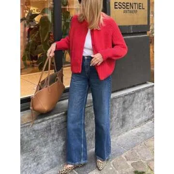 Wyeysyt Women's Cozy Cardigan Sweater For Fall Fashion