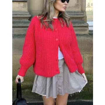 Wyeysyt Women's Cozy Cardigan Sweater For Fall Fashion