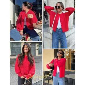 Wyeysyt Women's Cozy Cardigan Sweater For Fall Fashion