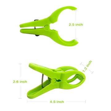 HiGift 8 Pack Beach Towel Clips for Beach Chairs, Large Pool Chair Clips for Towels-Cruise Essentials, Plastic Clothes Pins to Keep Towel from Blowing Away, Beach Accessories for Vacation Must Haves