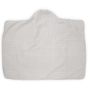 Little Unicorn Premium Hooded Bath Towel| Absorbent Cotton & Terry Blend | Larger Size, 1-6 Years (Grey Stripe)