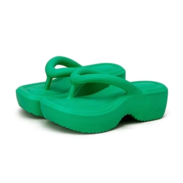 SALIGNA Women's Platform Flip Flop with Arch Support Casual Comfortable Wedge Flip-Flops Summer Beac...