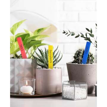 Homenote 200 Pcs Waterproof Plant Tags for Gardening with Marking Pen