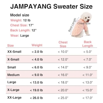 JAMPAYANG 3 Pack Dog Sweaters Cozy Winter Wear Small Pets