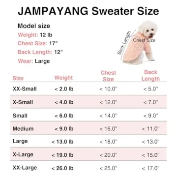 JAMPAYANG 3 Pack Dog Sweaters Cozy Winter Wear Small Pets