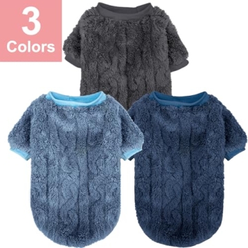 JAMPAYANG 3 Pack Dog Sweaters Cozy Winter Wear Small Pets