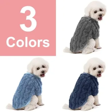 JAMPAYANG 3 Pack Dog Sweaters Cozy Winter Wear Small Pets