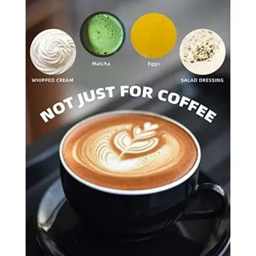 Rantizon Milk Frother Handheld, Hand Frother for Coffee, Stainless Steel Electric Milk Frother Whisk, Mini Drink Blender, Coffee Mixer and Foam Maker for Latte,Matcha,Cappuccino in Office Home,Brown