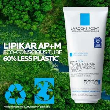 La Roche-Posay Lipikar AP+ Triple Repair Moisturizing Cream, Face & Body Lotion For Dry Skin, Shea Butter & Niacinamide Moisturizer, Gentle Face & Body Cream For Dry, Rough & Sensitive Skin