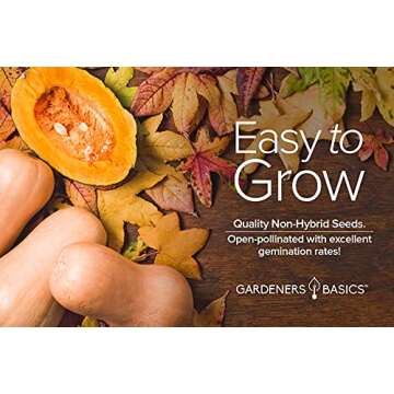 Gardeners Basics Butternut Squash Seeds - Heirloom & Non-GMO