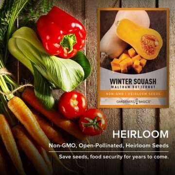Gardeners Basics Butternut Squash Seeds - Heirloom & Non-GMO
