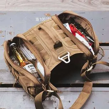 EXCELLENT ELITE SPANKER Dog Pack Hound Dog Saddle Bag Backpack for Travel Camping Hiking Medium & Large Dog with 2 Capacious Side Pockets(RGN-L)