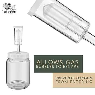 Year of Plenty BPA-Free Airlocks - Set of 12 - Hydrolocks for Fermenting, Brewing, Beer, Wine, Sauerkraut, Kimchi and Other Fermentation Projects (12)