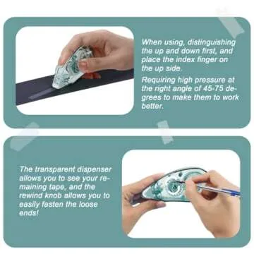 Total 4pcs Double Sided Adhesive Tape Roller for Crafts