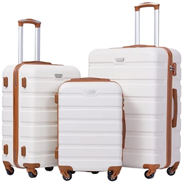 Coolife Luggage 3 Piece Set - Lightweight Design