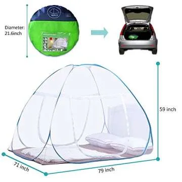 Large Mosquito Net for Camping and Home Use Easily Setup