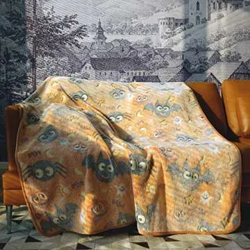 FORESTAR Glow in The Dark Blanket for Girls Boys, Halloween Christmas Birthday Gifts for Kids, Soft Warm Furry Throw Blanket, 50"×60"