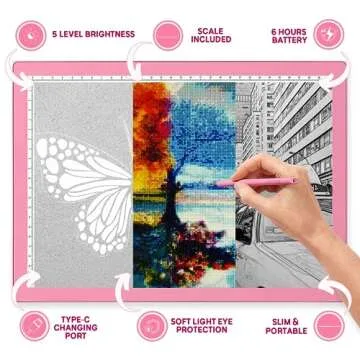 iVyne Rechargeable Light Pad for Artists & Crafters