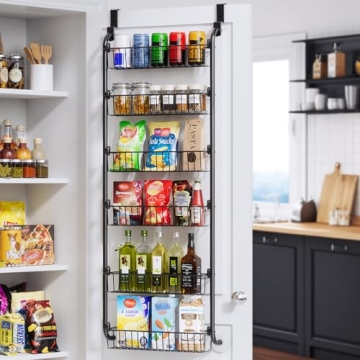 Delamu Over Door Pantry Organizer - Metal Storage Solution