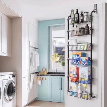 Delamu Over Door Pantry Organizer - Metal Storage Solution