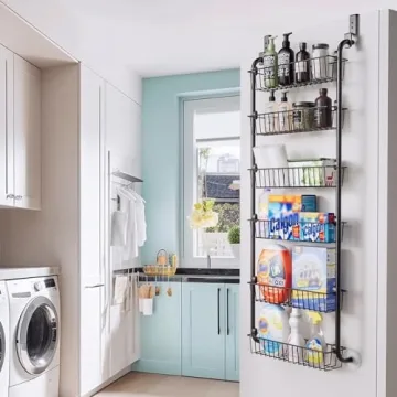 Delamu Over Door Pantry Organizer - Metal Storage Solution