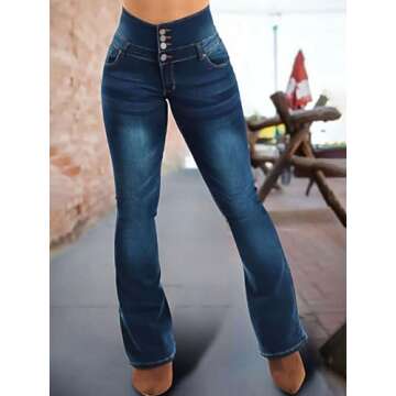 Flamingals Butt Lifting High Waist Jeans for Women