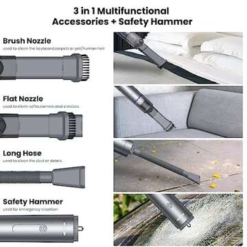 NEXPOW Car Vacuum, Portable 7000PA Handheld Vacuum Cleaner with High Power, Mini Hand Vacuum with 75...