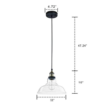 CLAXY Ecopower Vintage Pendant Light Industrial Edison Style