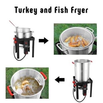 Feasto Turkey Fryer 30 Qt with Fish Fryer Kit 50,000 BTU