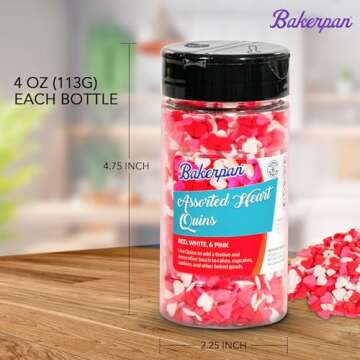 Bakerpan Quins Sprinkles for Cake Decorating - Gold Sprinkles Edible 4 Ounces - Edible Confetti Spri...