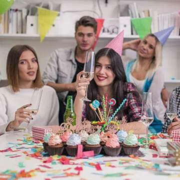 Bridal Shower Cupcake Toppers Glitter Rose Gold Decoration