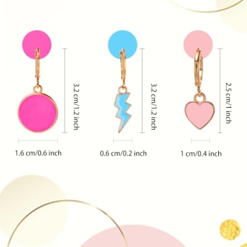 Yowivon Preppy Jewelry Set Colorful Trendy Accessories