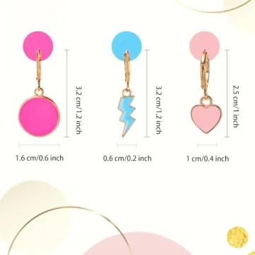 Yowivon Preppy Jewelry Set Colorful Trendy Accessories