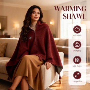 Warmth and Style with PolishWiz Heated Shawl Wrap