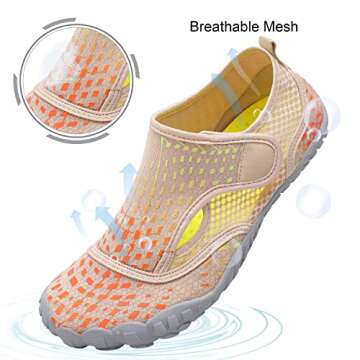 Womens Water Shoes Thicken Soles Cozy Breathable Barefoot Athletic Aqua Shoes for Beach Swim Pool Di...
