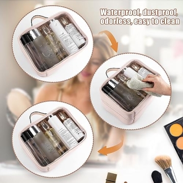 Lychii Clear Travel Toiletry Bag - TSA Approved, Pink