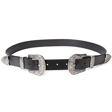 JASGOOD Women's Vintage Western Leather Belt - Stylish & Adjustable